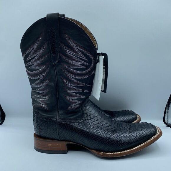 Cody James Boot Mens Men 12 D Matte Exotic Pythons Black Broad Square Toe Cowboy main image 9